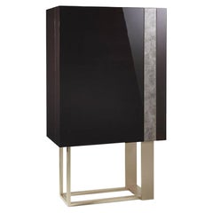 Special Price Bar Cabinet Glossy Lacquer Finish Band Led Lighting