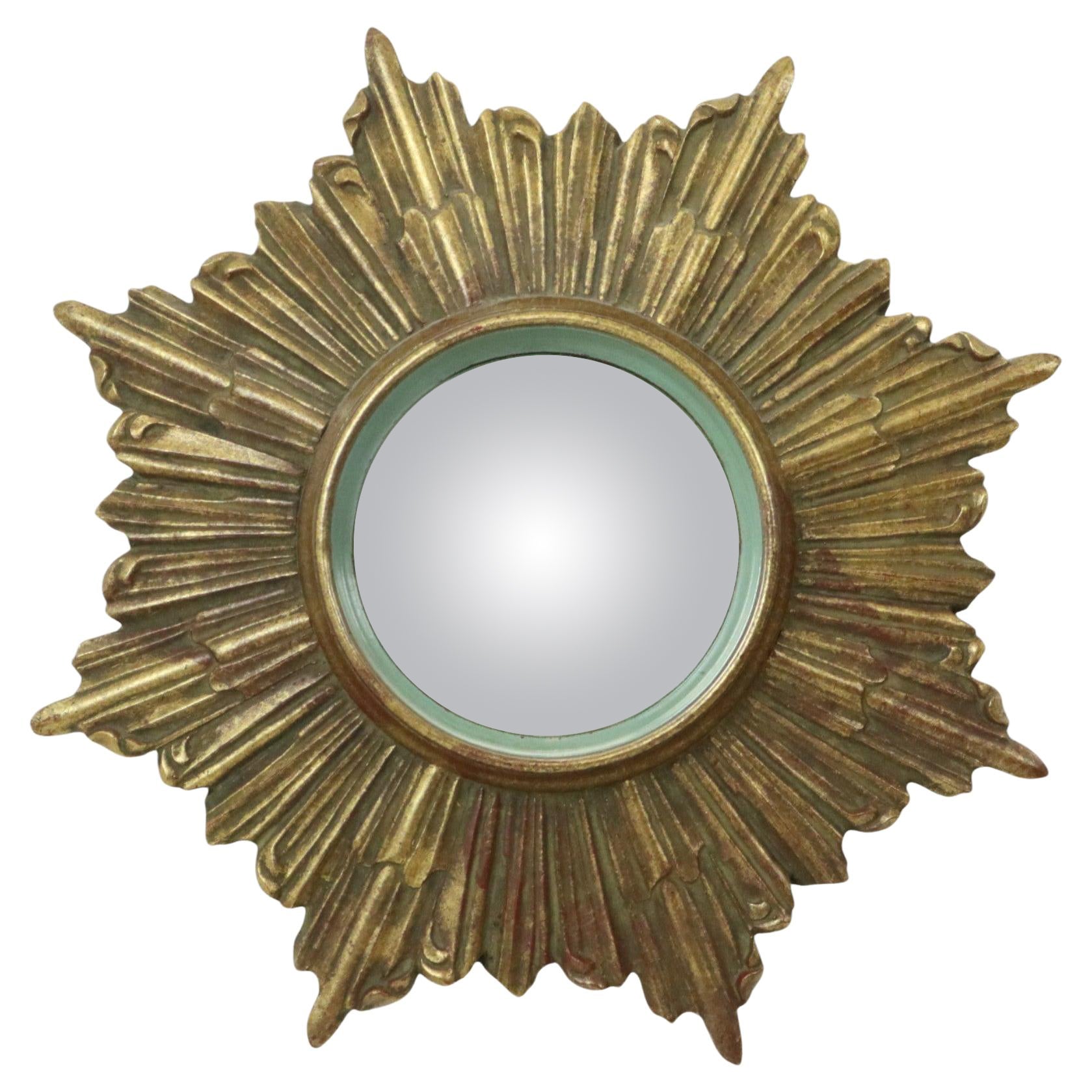 Vintage Sun Mirror Sunburst Spiegel Deknudt Konvex 33cm