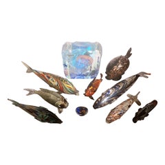 Murano glass fish collection