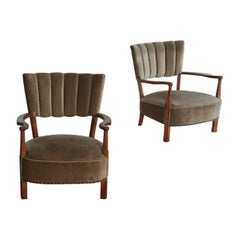 Vintage Paar Tischler-Sessel, Henning Kjærnulf, Dänemark, 1950er Jahre