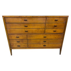 Mid-Century Modern Lane Tuxedo Walnut Magna High Chest