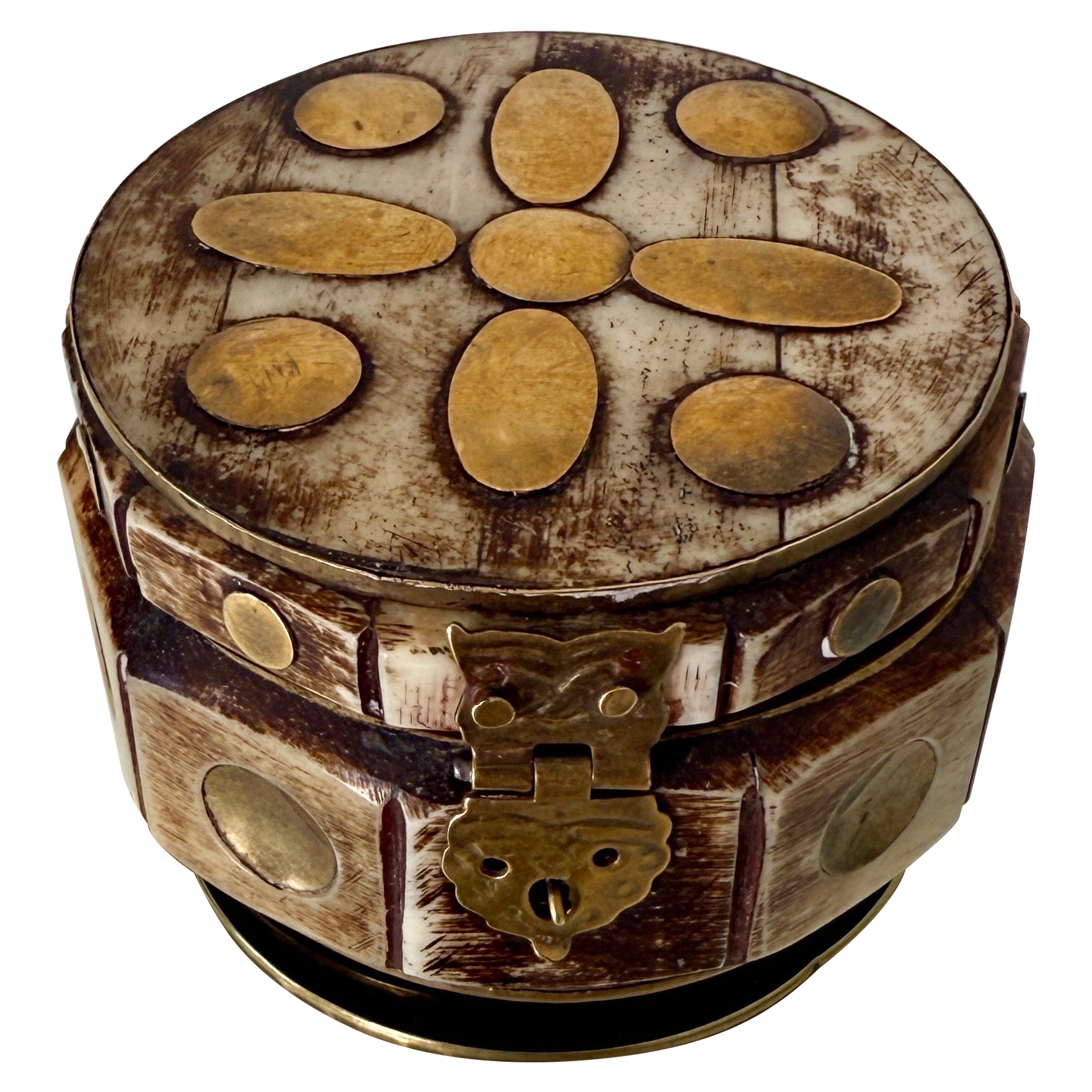 What is bone inlay furniture made out of?