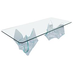 Vintage Sculptural Glass Dining Table by Laurel Fyfe 1