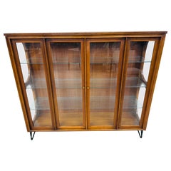 Mid-Century Modern Kent Coffey Perspecta Walnut Display Cabinet