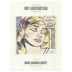 1984 Roy Lichtenstein - Jane Goodman Gallery Original Vintage Poster