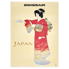 1968 Swissair - Japan Original Vintage Poster