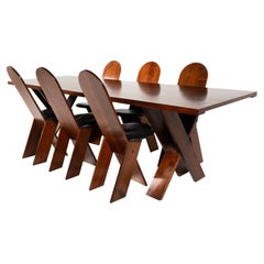 Modernes Esstischset aus der Jahrhundertmitte von Marco Zanuzo für Poggi, Italien, 1970er Jahre