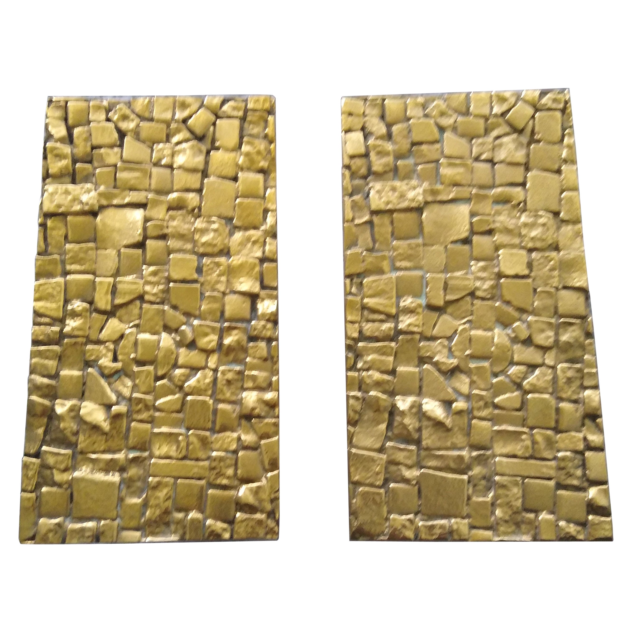 Paire de poignées de porte en bronze, Italie, années 1970 en vente