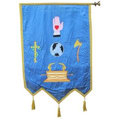 Antique Odd Fellows Fraternal Lodge Banner