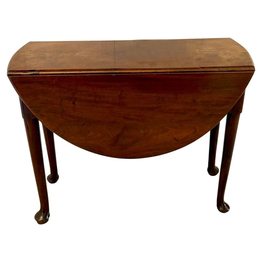 Antigua Mesa de Caoba de Calidad Jorge III con Hojas Caídas
