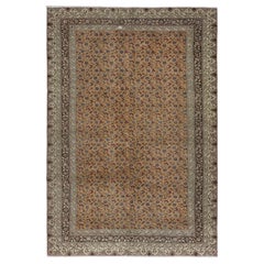 6.6x9,4 Ft Dekorativer türkischer Vintage-Teppich mit floralem Design, handgefertigt