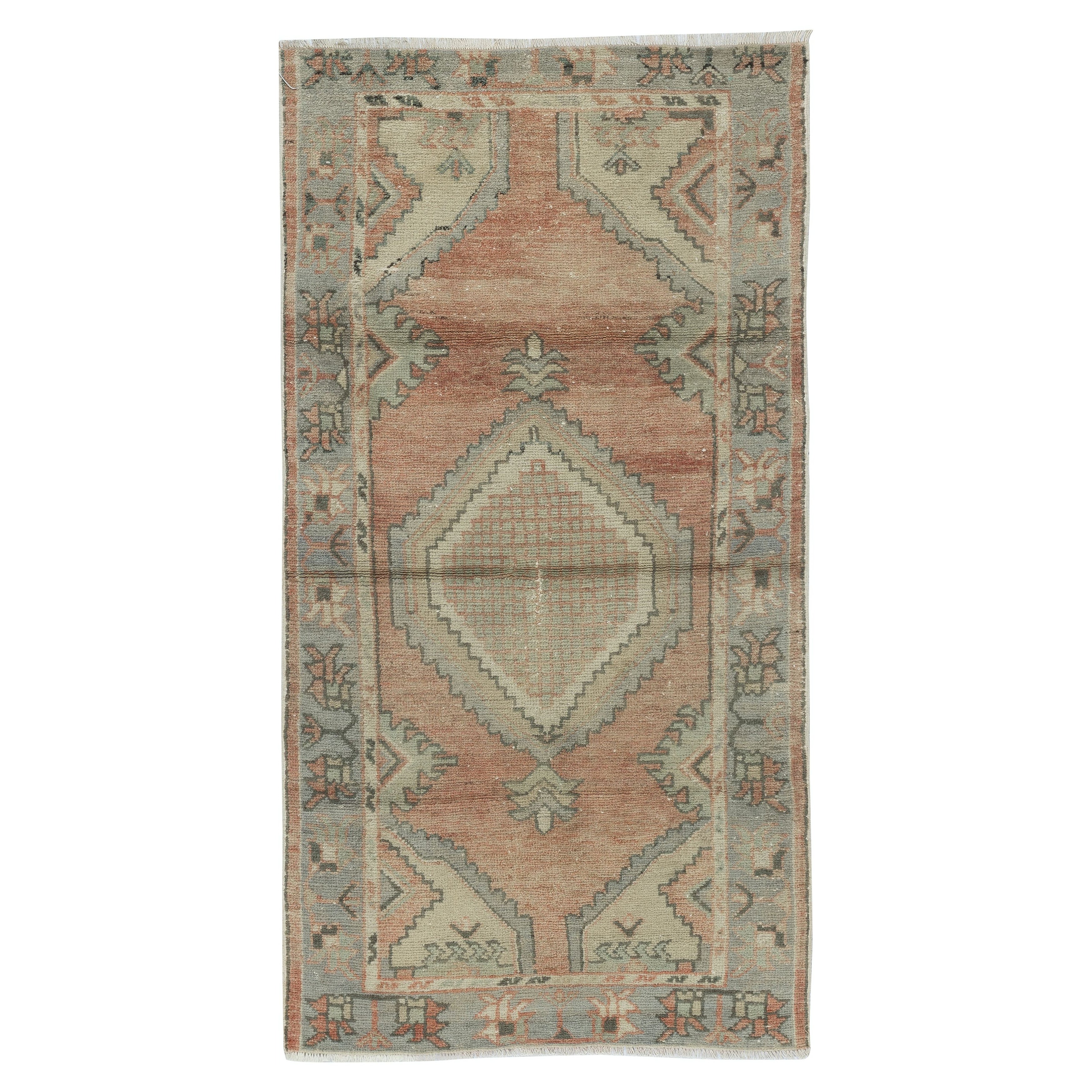 30x57 en Alfombra de acento turca tradicional vintage hecha a mano, 100% lana