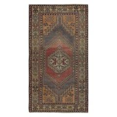 4x7 Ft Tapis oriental turc traditionnel vintage fait à la main, unique en son genre. Toute la laine