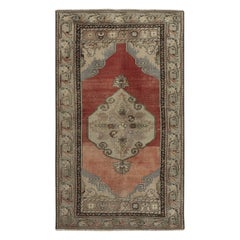 3.3x5.4 Ft Ein von einem Paar Vintage handgefertigten türkischen Bereich Teppich, 100% Wolle