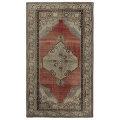 Alfombra turca vintage hecha a mano, 100% lana, 3,3x5,5 pies, única en su género