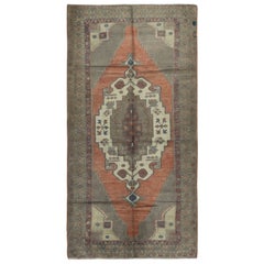 Tapis d'Orient Turc Vintage 5x9,4 Ft. Tapis tribal unique fait à la main, 100 % laine