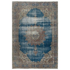 6.5x9.7 Ft Vintage Handmade Large Area Rug. One of a kind Turkish Carpet