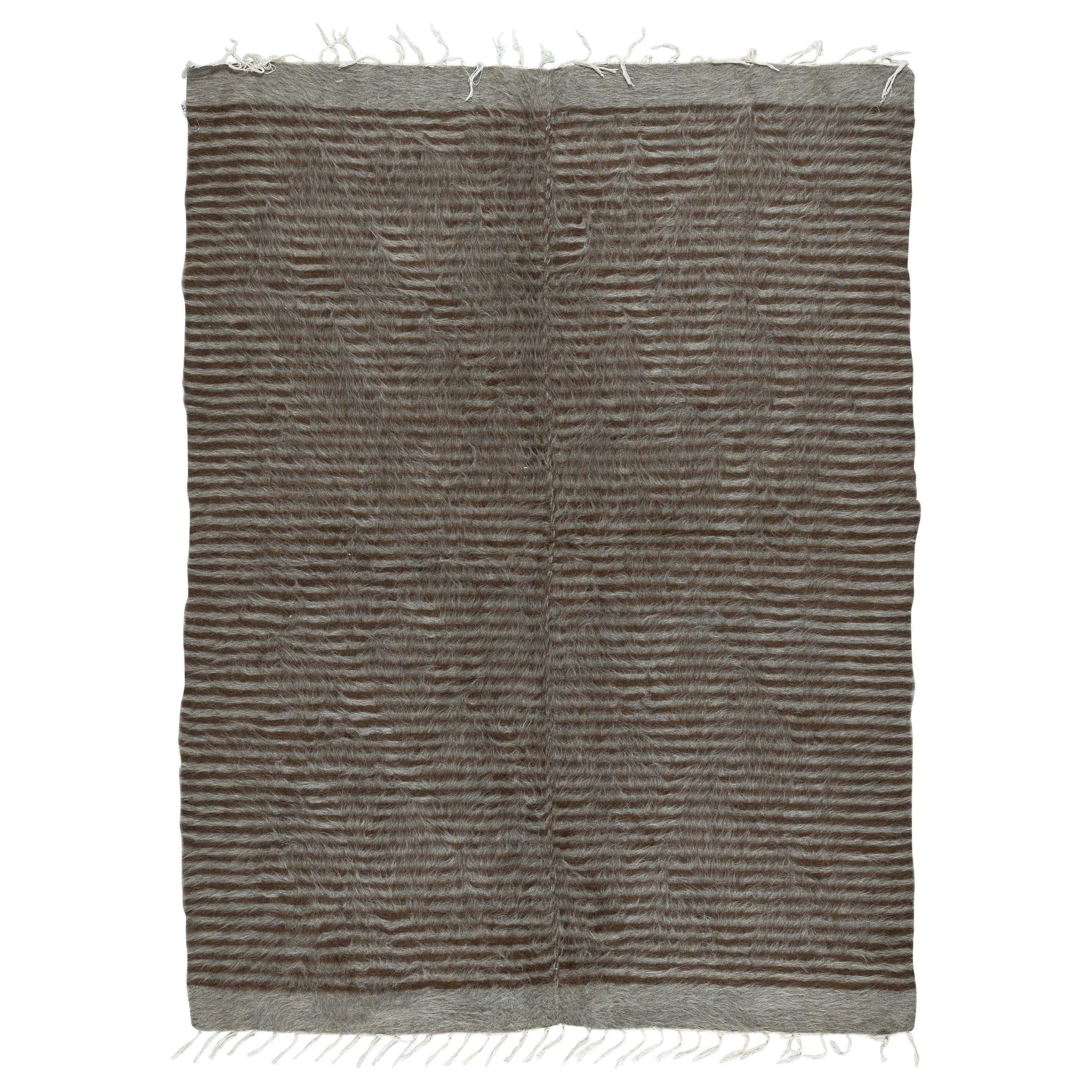 Tapis Kilim kurde 5x6,7 pieds. Plaid de canapé kurde. Couvre-lit rayé, couverture