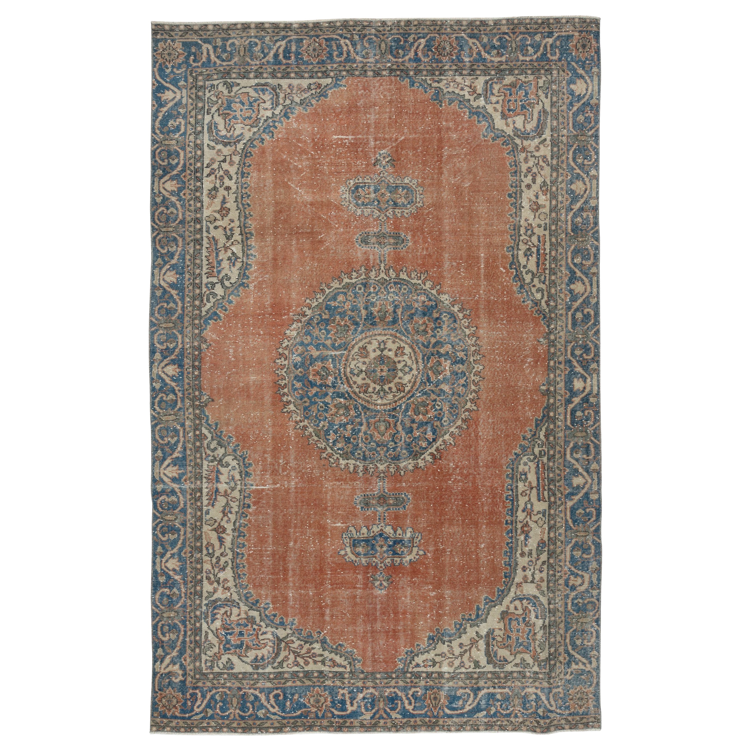 7x10.5 Ft One of a kind Traditional Vintage Handmade Turkish Wool Area Rug