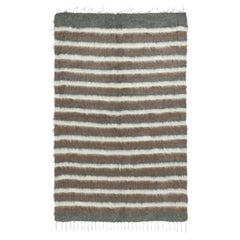 3.6x5.7 Ft Flatweave Kilim Rug. Kurdish Blanket. New Bed Cover. Striped Throw