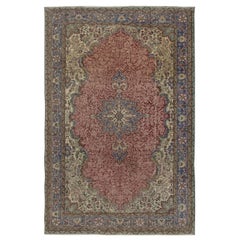 Tappeto turco unico nel suo genere, fatto a mano, colore rosso, tappeto vintage