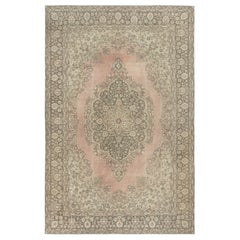 6.8x10.3 Ft One of a kind Handmade Turkish Area Rug, Traditional Vintage Carpet