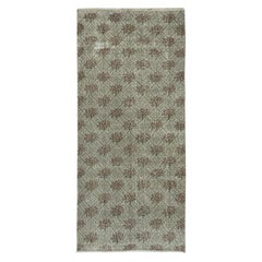 3x7 Ft Handgefertigter türkischer Akzentteppich für Küche. Kleiner Vintage-Teppich für das Schlafzimmer