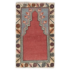 22x36 in Small Handmade Rug, Vintage Turkish Prayer Rug, Decorative Prayer Mat