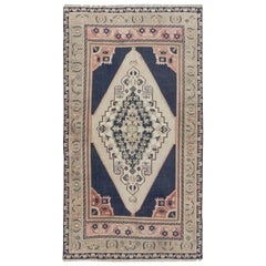 4x7 Ft One of a kind Vintage Handmade Turkish Area Rug, 100% Wool