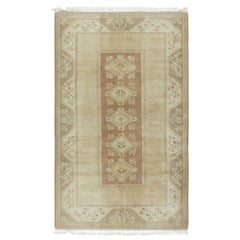 Alfombra Vintage Milas (Melas) 5,3x8,5 pies, colores terrosos suaves, 100% lana