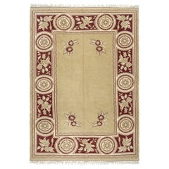 6.8x9.4 Ft Unusual Vintage Handmade Turkish Deco Rug, 100% Wool