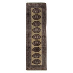 2'4"x8' Feiner afghanischer Vintage Afghanischer Läufer, Wollflor auf Baumwollgrundlage