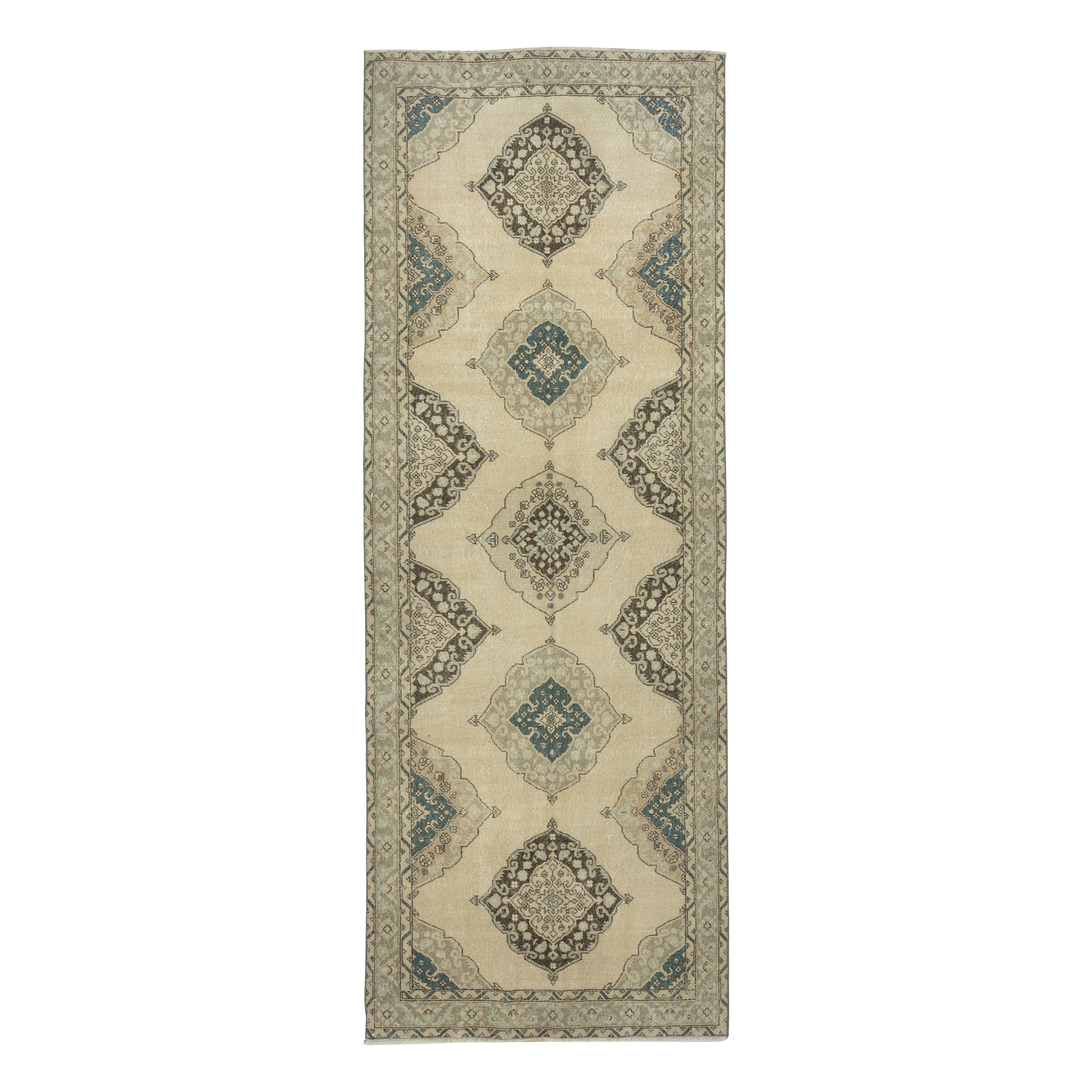 Tappeto Vintage Runner 4.5x12.5 Ft per la cucina. Tappeto per il corridoio. Tappeto per scale. Tappeto Corridoio