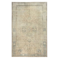 6.4x10 Ft Vintage Hand Knotted Turkish Area Rug for Living Room and Dining Room