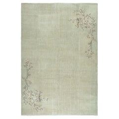 6.7x9.8 Ft Tapis vintage délavé par le soleil, Art Deco Tapis fait main