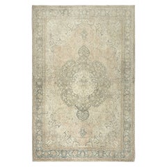 8x12 Ft One of a kind Vintage Turkish Area Rug. Handmade Rustic Large Carpet