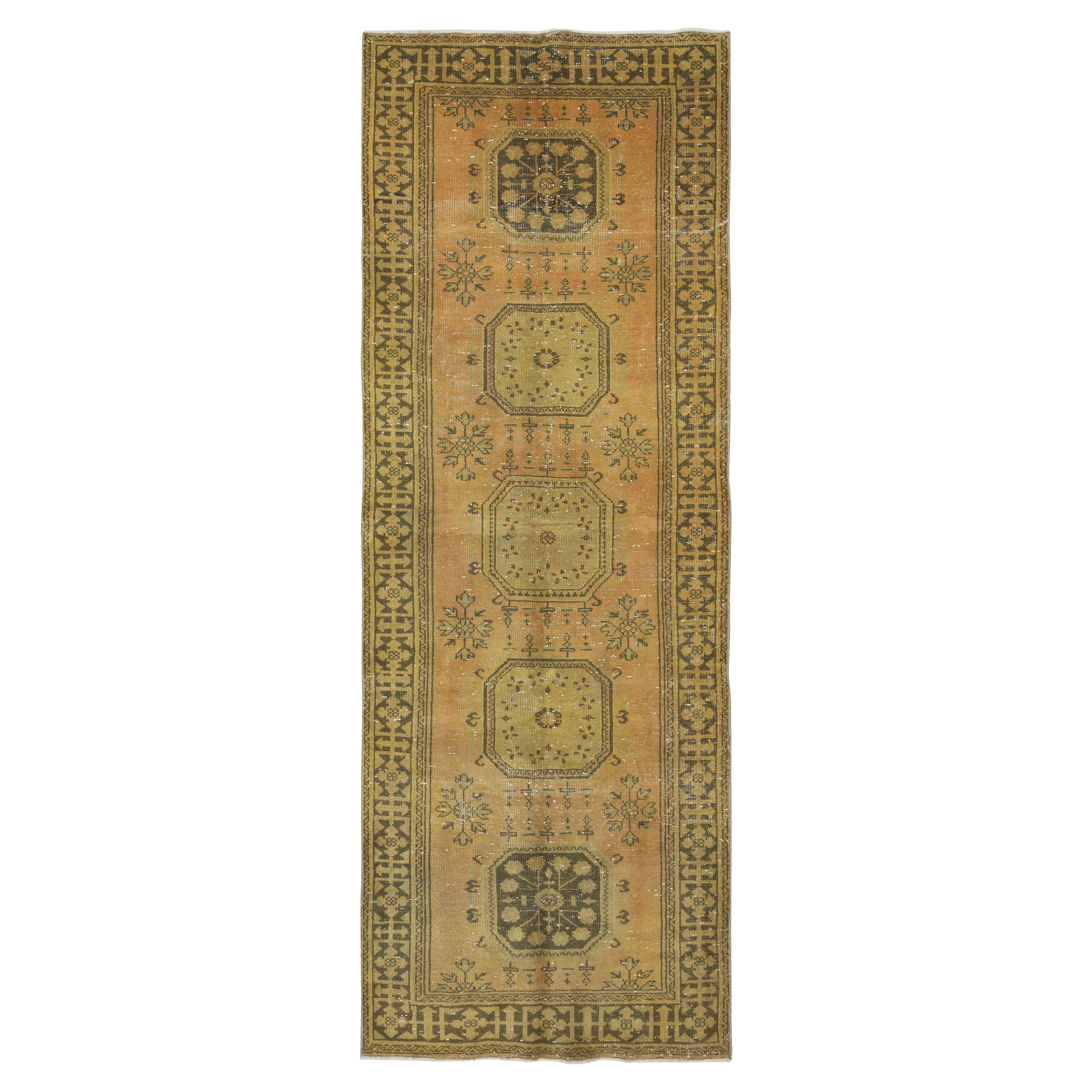 4.3x12 Ft Kitchen Rug. Vintage Runner Rug. Hallway Rug. Stair Rug. Corridor Rug