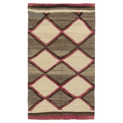 27x47 in Vintage American Indian Navajo Ganado Flatweave Rug