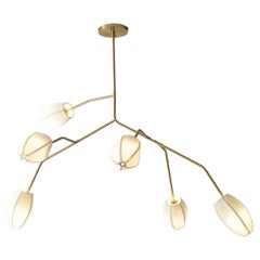 Brazilian Contemporary Sculptural Brass Pendant Light - Max