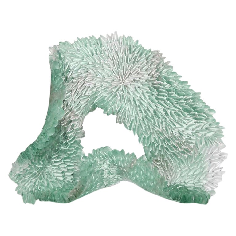 Shallow Water II, a jade & light grey cast sculpture by Nina Casson McGarva