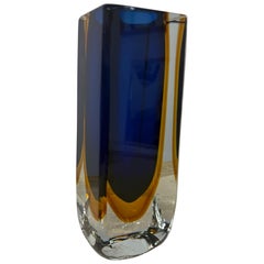 Vaso in vetro di Murano Glass Sommerso di Flavio Poli per Seguso Mid Century Modern Italia