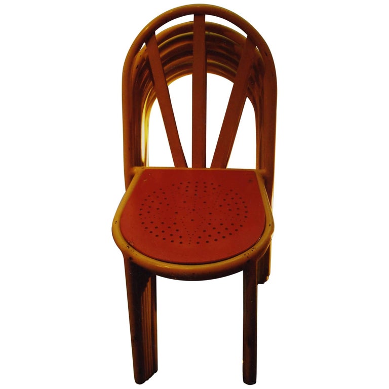 Robert Mallet Stevens Six Wood And Metal Painted Chairs Circa 1926 Robert Mallet Stevens Six Wood And Metal Painted Chairs Circa 1926 For