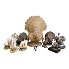 Colección de pavos de cerámica