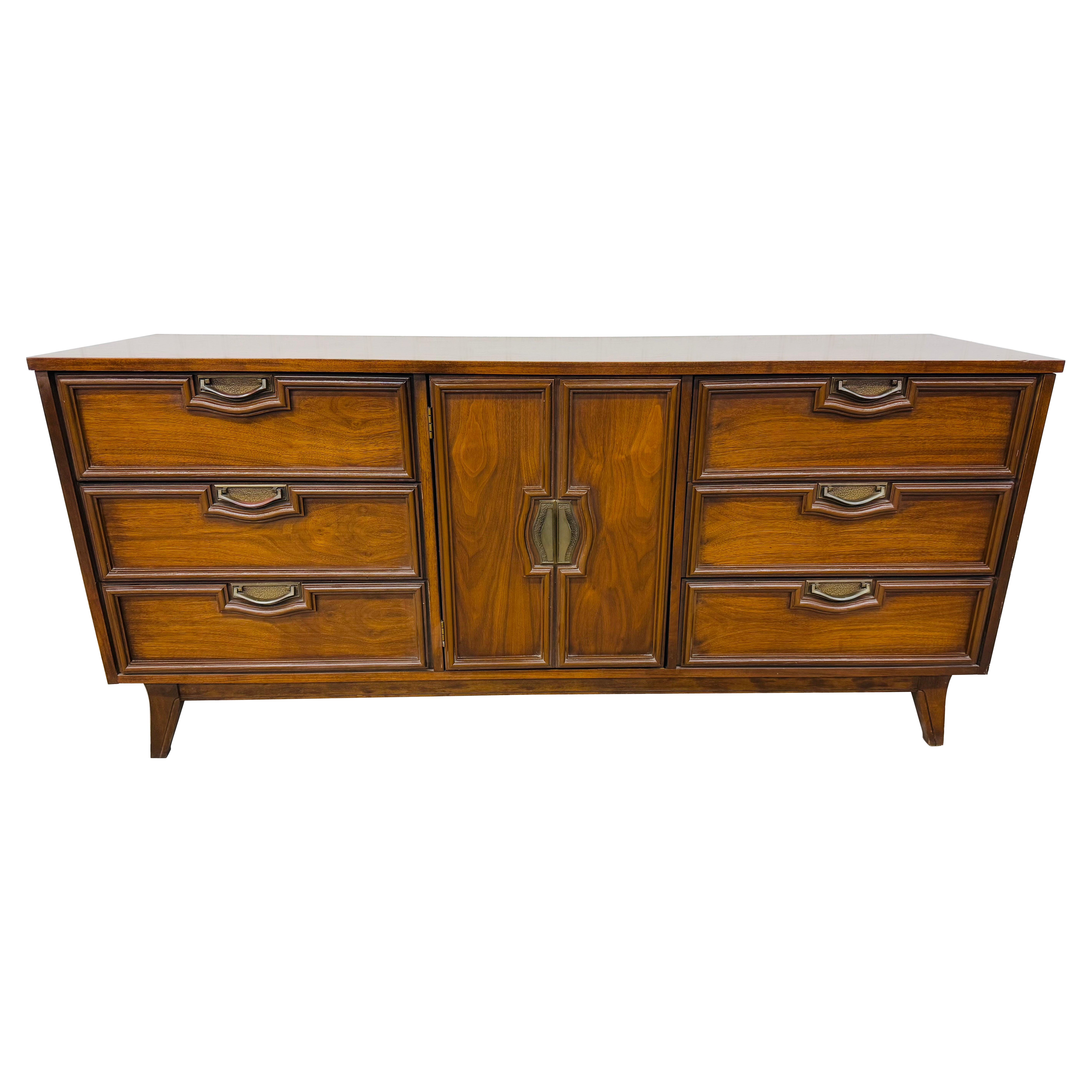 Mid-Century Modern 9-Drawer Walnut Dresser