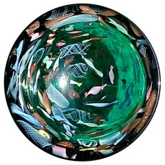 Vintage Italian Glass Schale nach Murano
