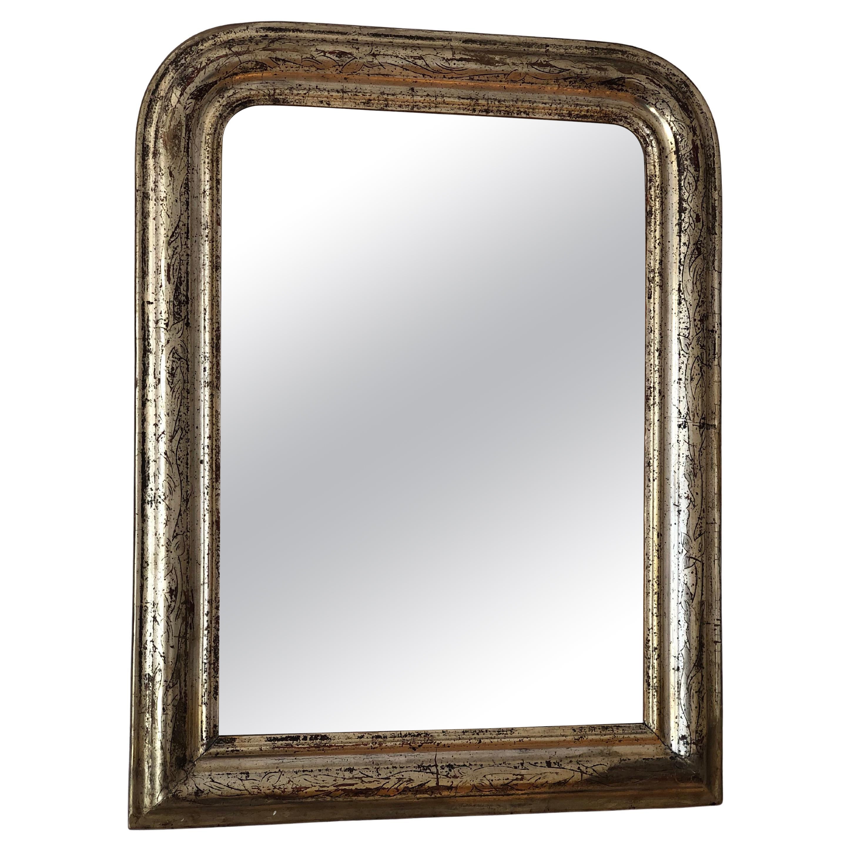 High Quality Antique Louis Philippe French Giltwood Mirror Late 19th Century For Sale