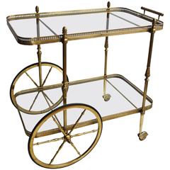 French Brass Drinks Trolley/Bar Cart