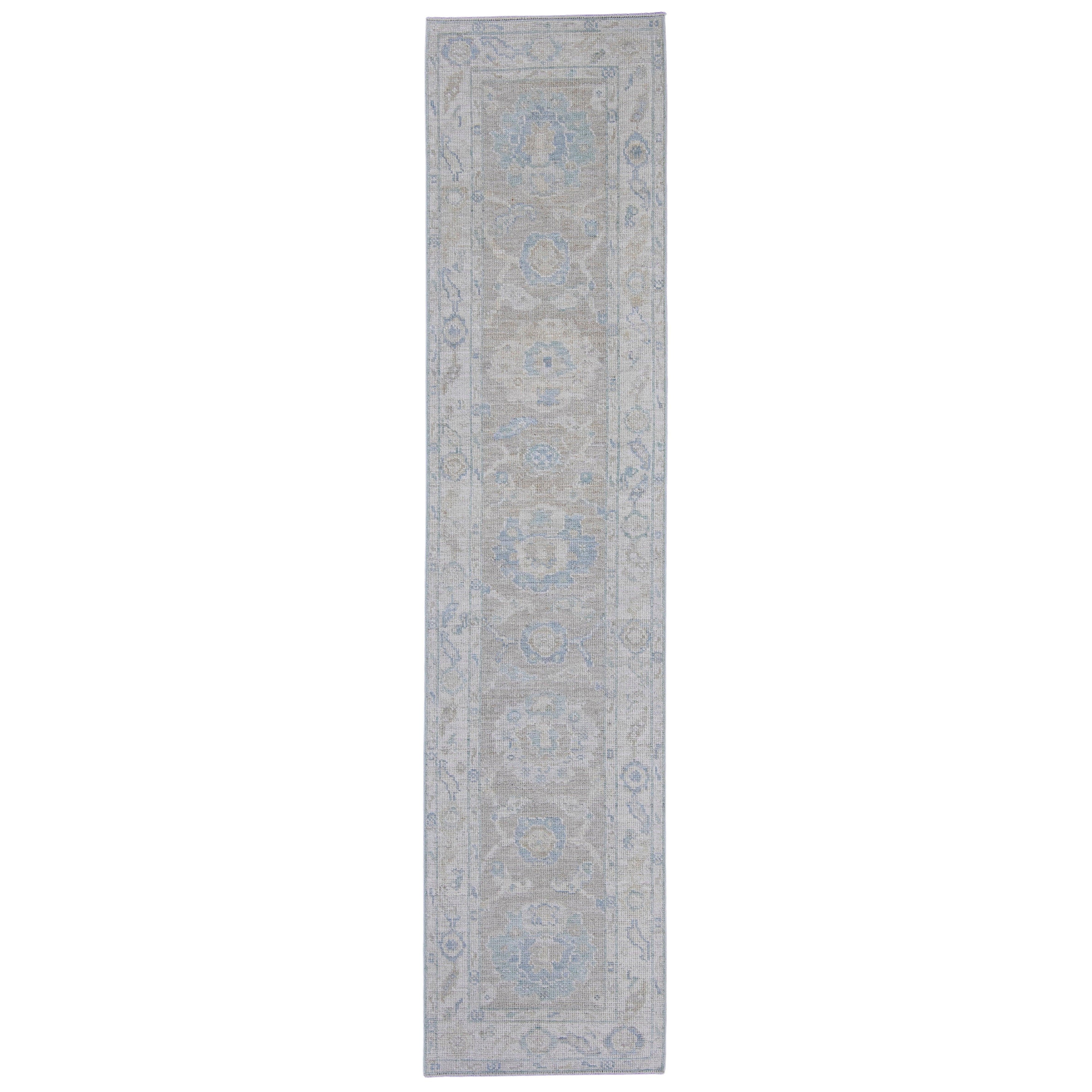 Alfombra Turca Oushak 2'4" x 10'1" #16271