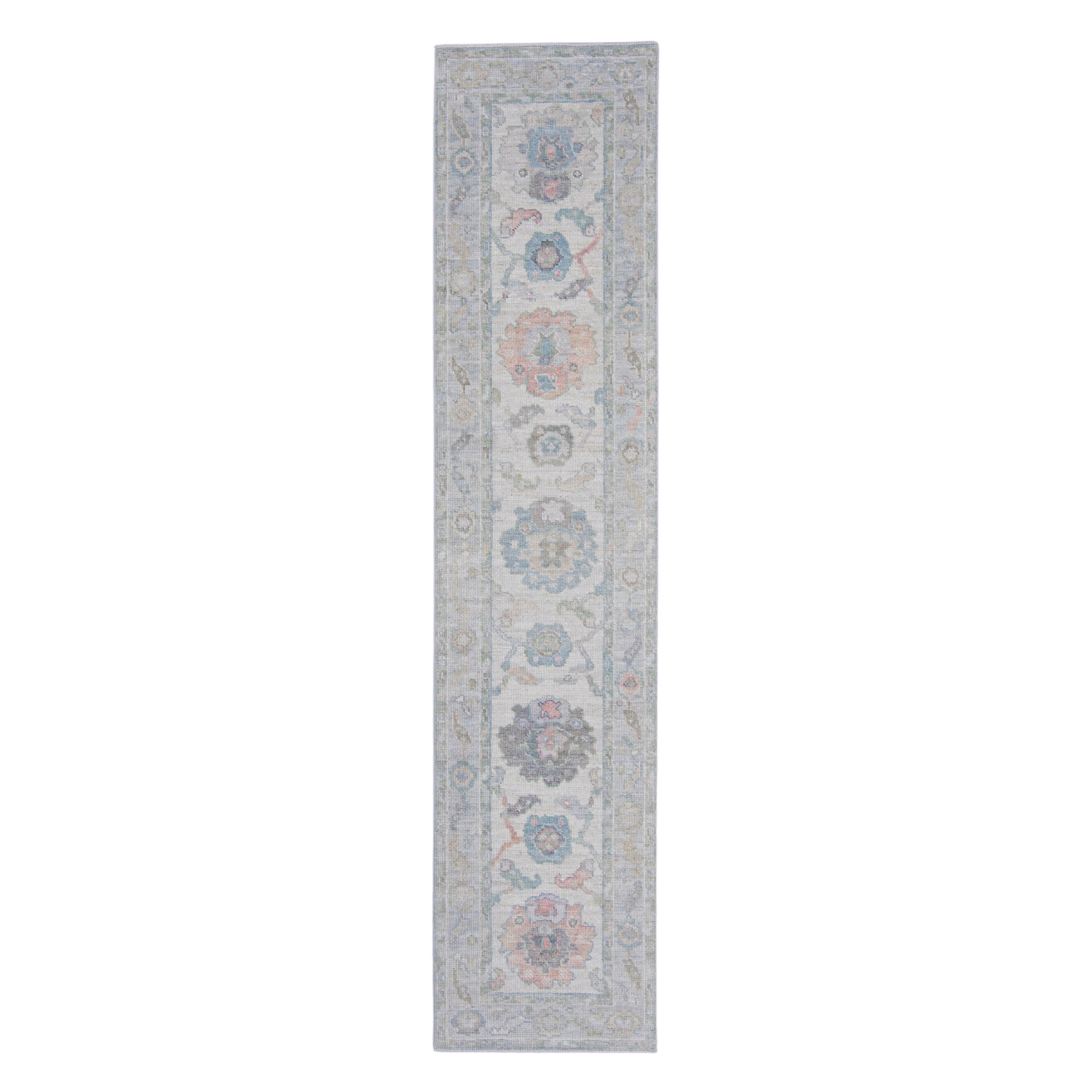 Turkish Oushak Runner Rug 2'3" x 10'2" #16242