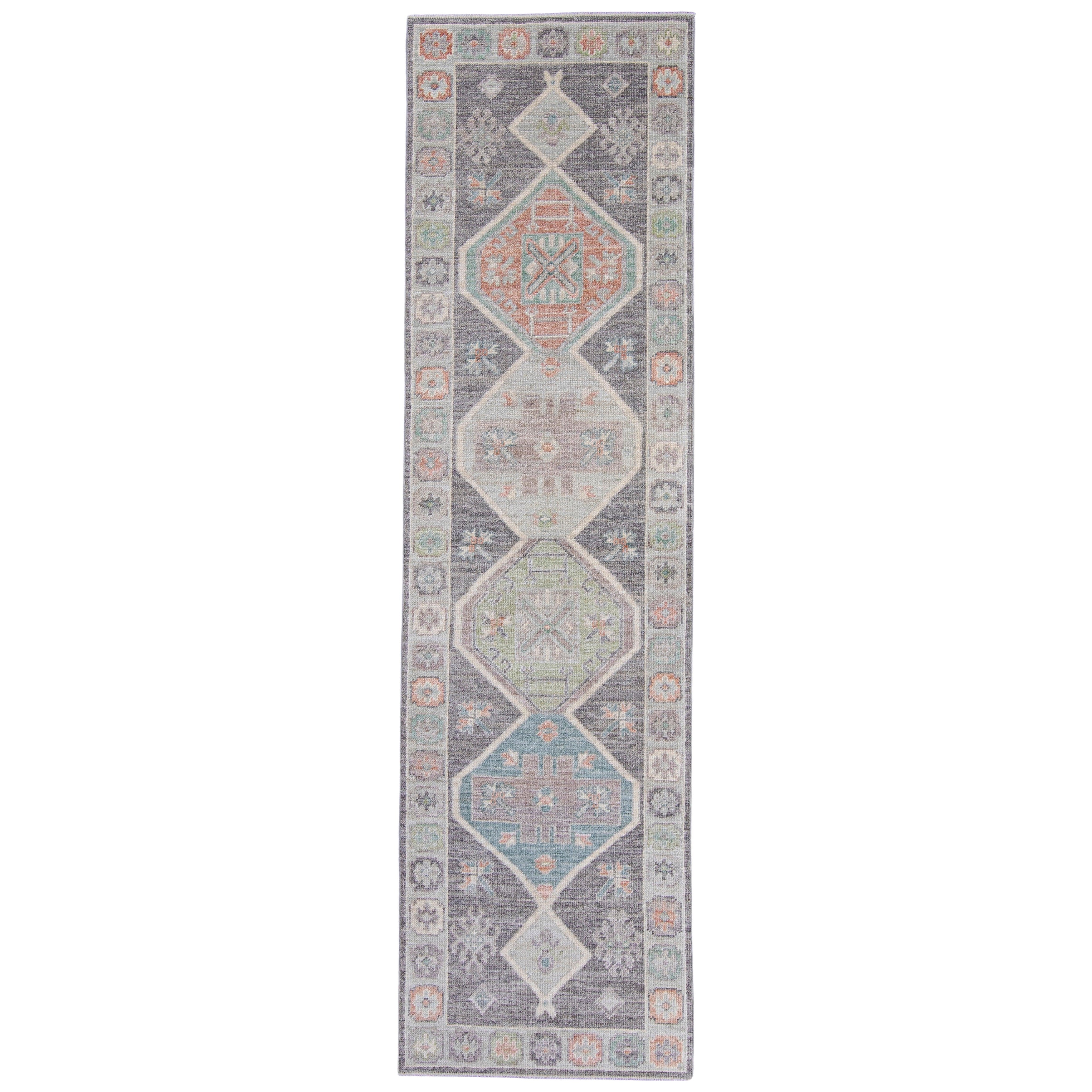 Turkish Oushak Runner Rug 2'11" x 10'4" #16013